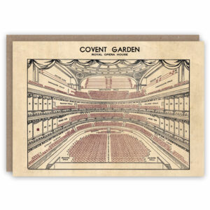 Seating plan greeting card of Royal Opera House Covent Garden