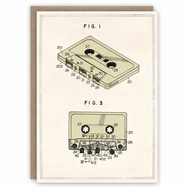 Cassette tape greeting card