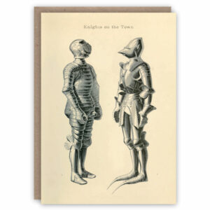 Knights in armour greeting card